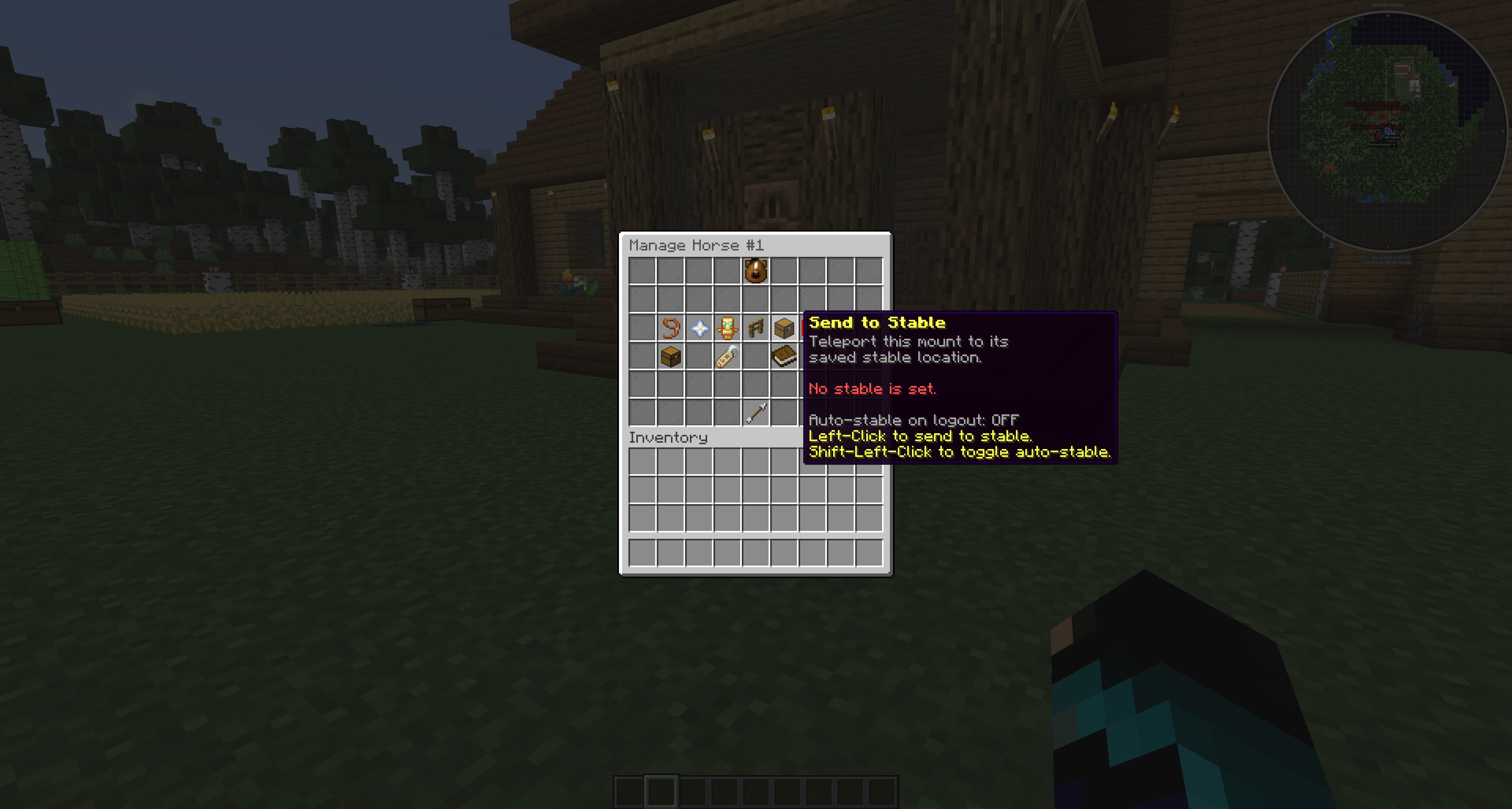 Stable menu screenshot