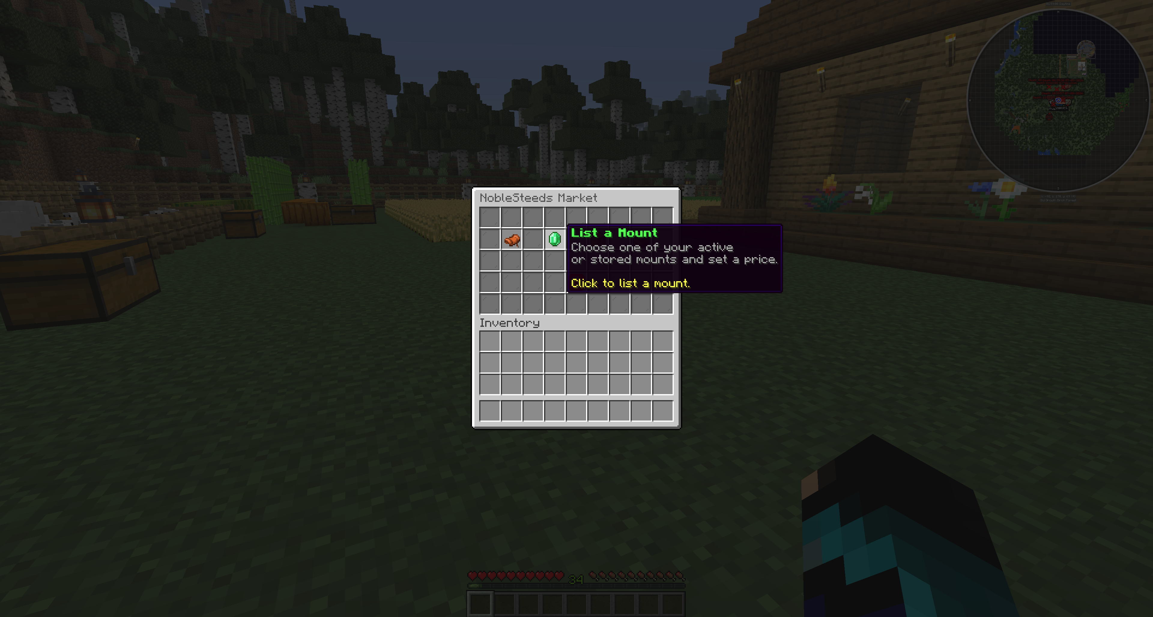List horse on market screenshot